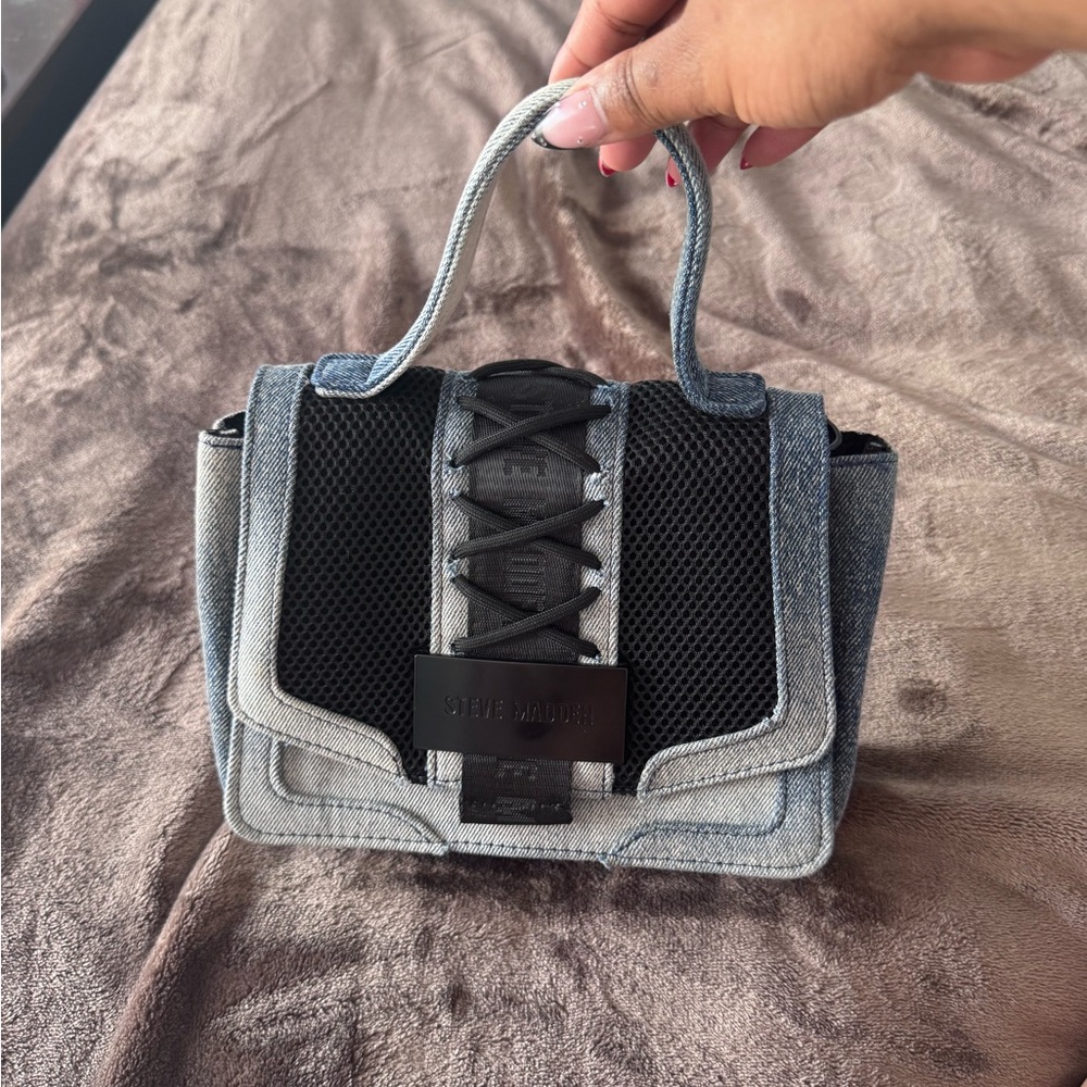 Steve Madden Black and Gray Women's Bag